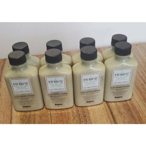 8- SUPRE HEMPZ COLOR PRESERVE SHAMPOO 2.5 oz TRAVEL SIZE BOTTLES - Picture 1 of 2
